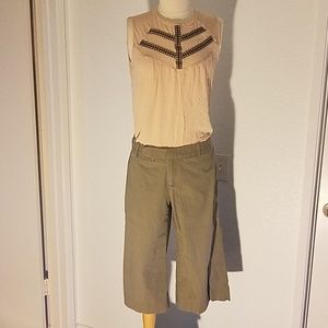 Woman's olive cropped pants by GAP